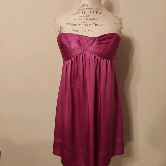 NWT BCBGMAXAZRIA Pink Strapless Dress Sz 10 - Picture 1 of 5